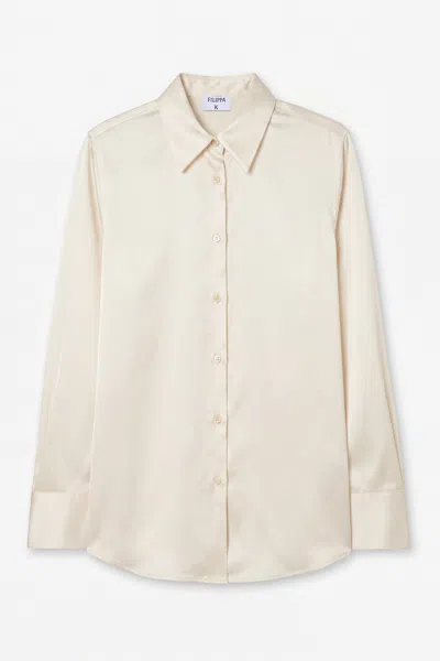 Filippa K Silk Shirt In White