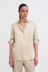 Filippa K Silk Shirt In Neutral