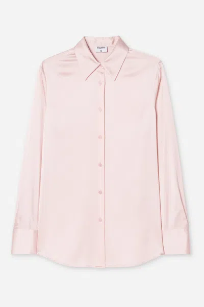 Filippa K Silk Shirt In Pink