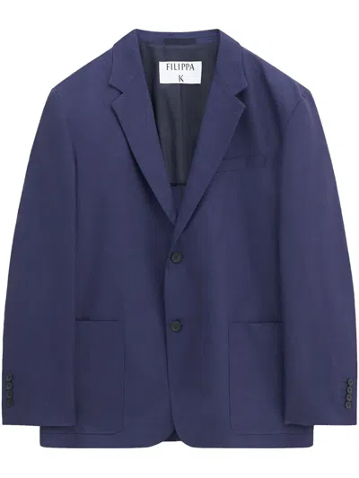 Filippa K Single-breasted Blazer In Blau