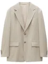 Filippa K Single-breasted Mélange Blazer In Neutrals