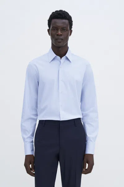 Filippa K Slim Cotton Stretch Shirt In Blue