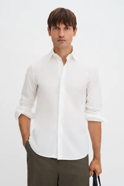 Filippa K Slim Washed Cotton Shirt In White