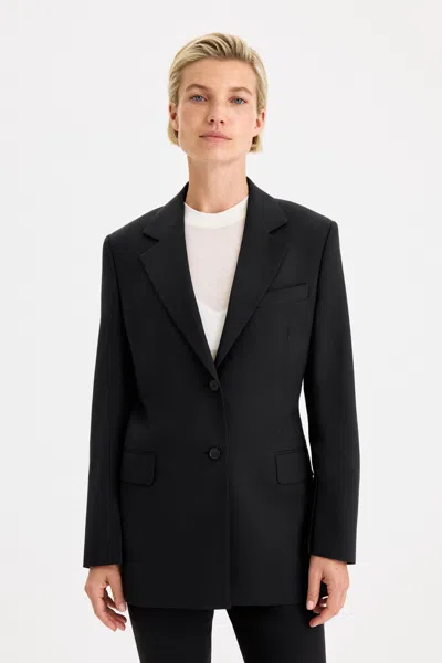 Filippa K Slit Cool Wool Blazer In Black