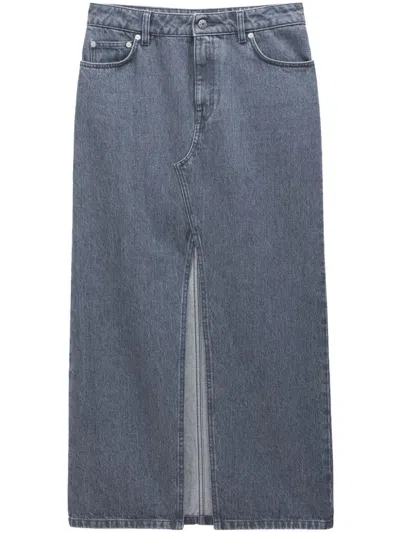FILIPPA K SLIT DENIM LONG SKIRT