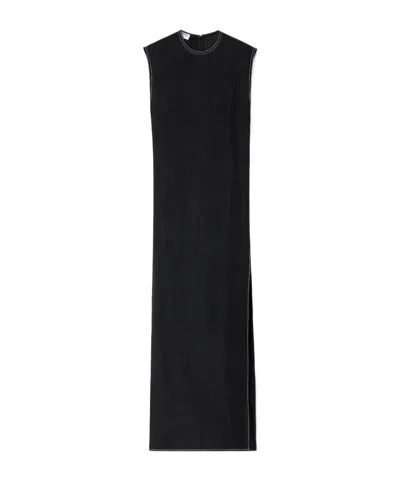 Filippa K Maxi Dress Sleeveless Cut Out Back Contrast In Black