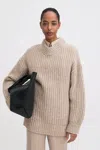 Filippa K Soft Alpaca V-neck Sweater In Neutral