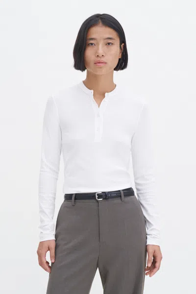 Filippa K Soft Rib Henley In White