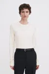 Filippa K Soft Ribbed Jersey Top In White