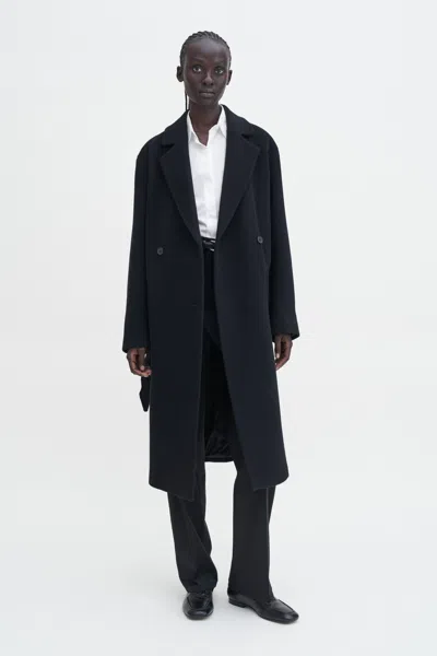 Filippa K Soft Wool Belted Coat In Black