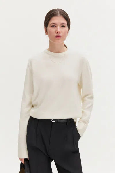 Filippa K - Soft Wool Crewneck Sweater - Dame - Off-white - Xs - Regular Fit