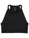 Filippa K Layered High Neck Halterneck Sports Bra In Black