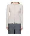 Filippa K Off-white Spread Collar Cardigan In White