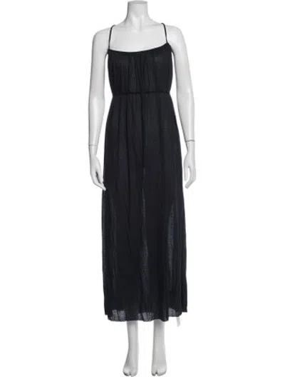 Pre-owned Filippa K Square Neckline Long Dress In Blue