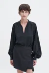 Filippa K Stand Collar Blouse In Black