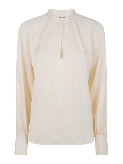Filippa K Stand Collar Blouse In White