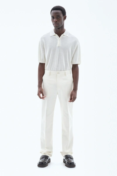 Filippa K Straight Linen Trousers In White