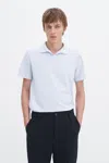 Filippa K Stretch Cotton Polo T-shirt In Blue
