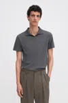 Filippa K Stretch Cotton Polo T-shirt In Gray