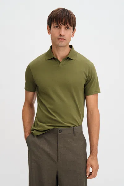Filippa K Stretch Cotton Polo T-shirt In Green