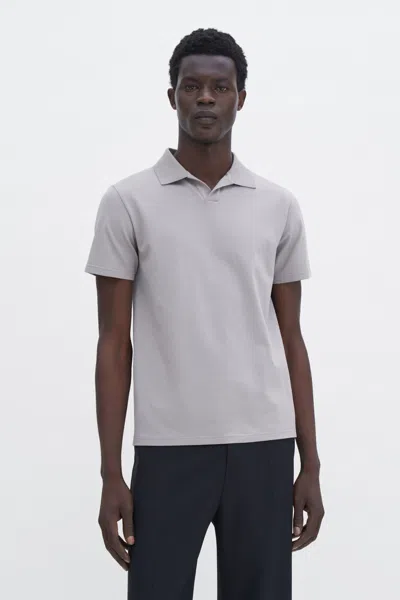 Filippa K Stretch Cotton Polo T-shirt In Grey