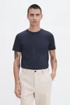Filippa K Stretch Cotton Tee In Blue