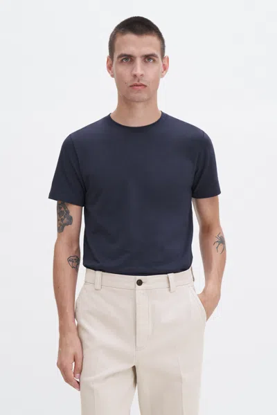 Filippa K Stretch Cotton Tee In Blue