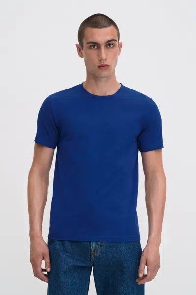 Filippa K Stretch Cotton Tee In Blue