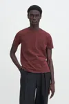 Filippa K Stretch Cotton Tee In Brown
