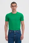 Filippa K Stretch Cotton Tee In Green