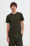 Filippa K Stretch Cotton Tee In Green