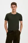 Filippa K Stretch Cotton Tee In Green