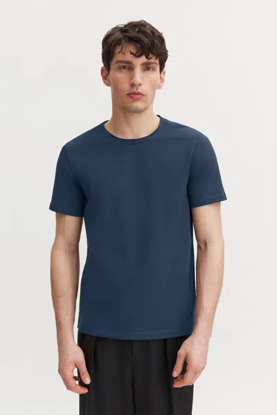 Filippa K Stretch Cotton Tee In Blue