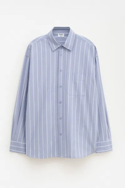 Filippa K Striped Cotton Poplin Shirt In Stripes,prints