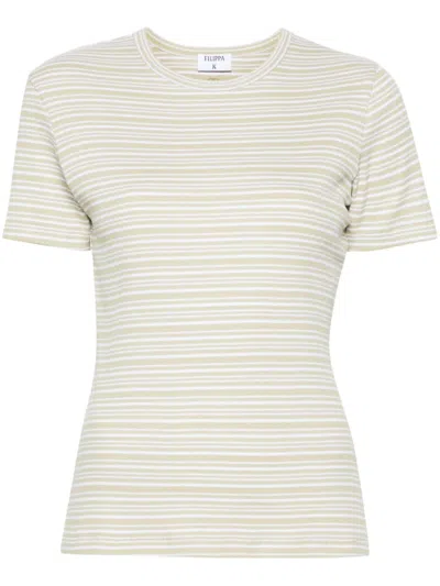 Filippa K Striped Cotton T-shirt In Multi