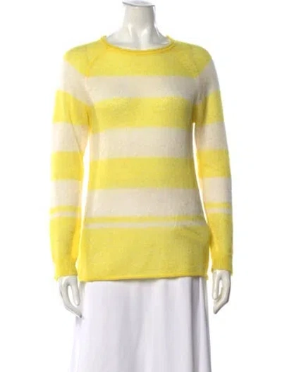 Pre-owned Filippa K Striped Crew Neck Sweater In Yellow
