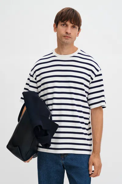 Filippa K Striped Crewneck Tee In Multi