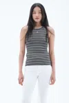 Filippa K Striped Fine-rib Organic-cotton Vest In White