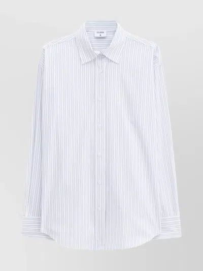 Filippa K Striped Organic Cotton Shirt With Long Sleeves In White