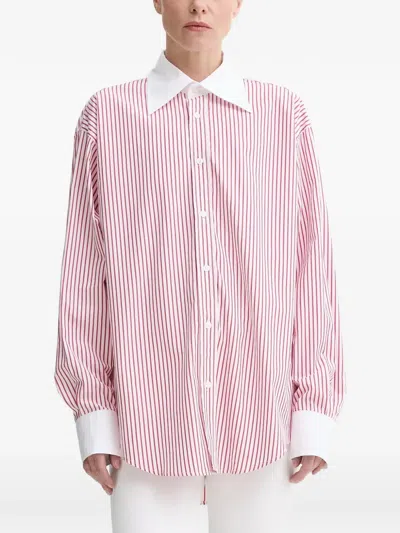 Filippa K Striped-pattern Shirt In Pink