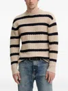 Filippa K Striped-pattern Sweater In Black