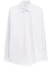 Filippa K Classic Stripe Shirt In Purple