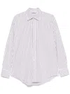 Filippa K Cotton Shirt With Striped Pattern And Collar In Gray