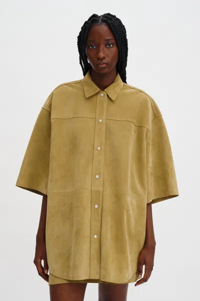 Filippa K Suede Shirt Jacket In Brown