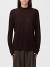Filippa K Lyoncell Cashmere Mock Neck Top In Burgundy