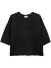 Filippa K Sweater In Brushed Wool Blend Black In Animal Print