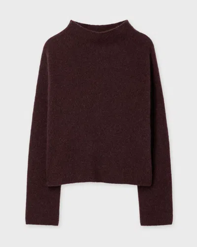 Filippa K Tröja Mika Yak Funnelneck Burgundy In Brown