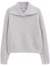 Filippa K Ribbed Collar Sweater In Beige
