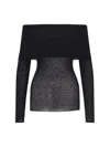 Filippa K Light Off Shoulder Top In Black