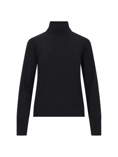 Filippa K Ribbed Turtleneck Sweater Long Sleeves In Black